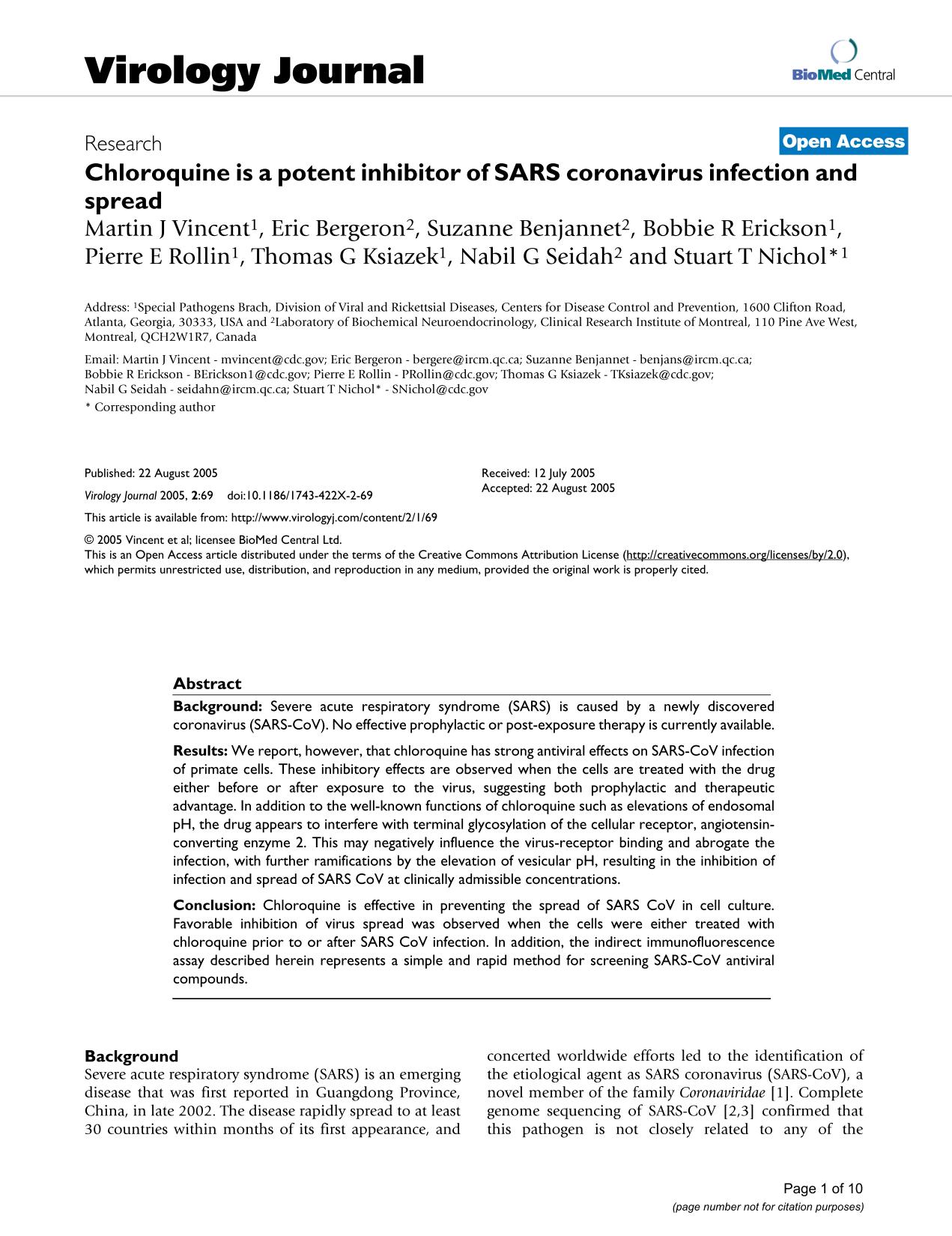 Chloroquine study pages