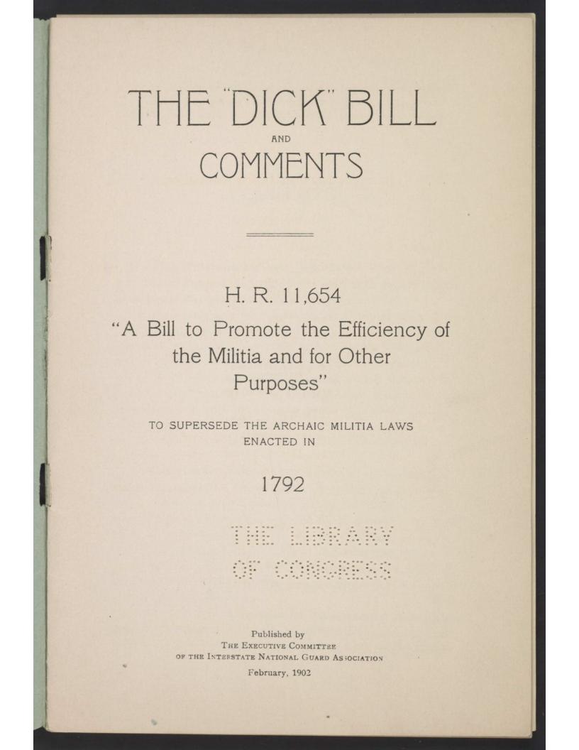 Dick Act 1902 pages