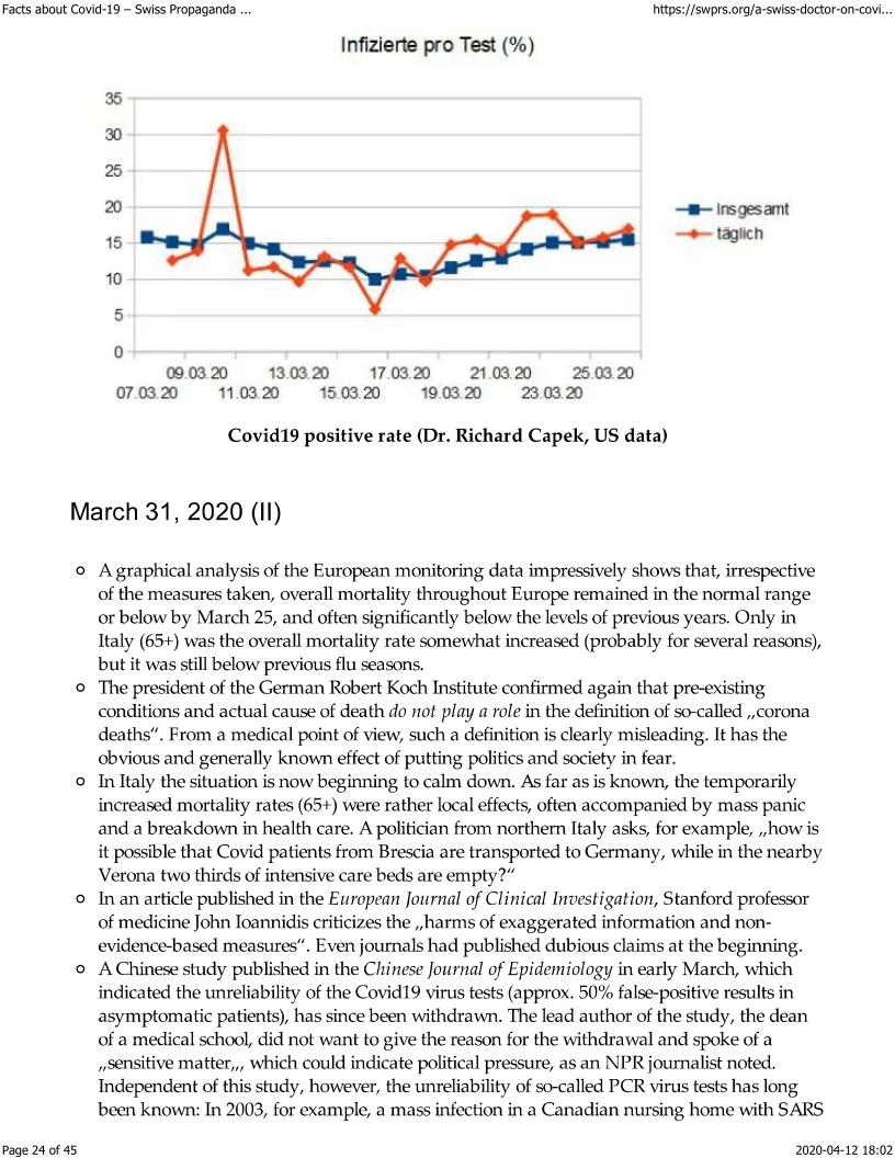 Swiss report pages