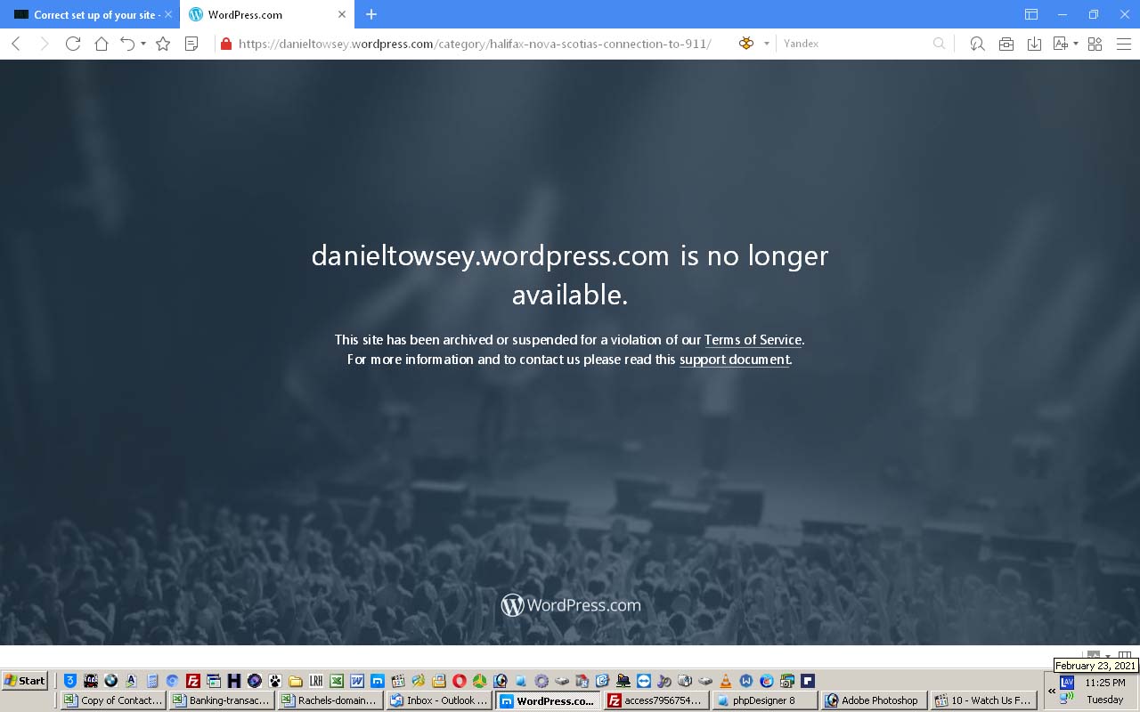 Daniel Towsey's Wordpress censorship proof